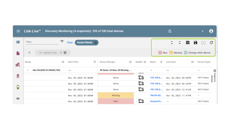 NetAlly CyberScope® 手持式分析儀支援探索監控功能