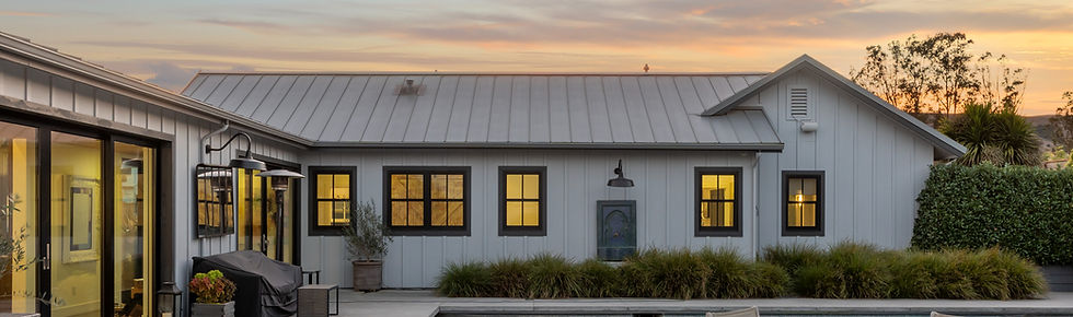 Sunset over the rental vacation home