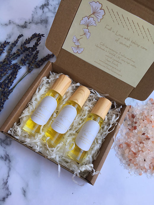 Box of 3 roll on essential oils perfume Vegan | Lulu et Compagnie