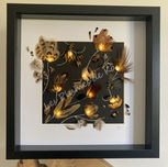 Composition artistique de plumes lumineuses, Les Plumes de Kâ.