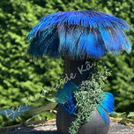 Création artistique Les Plumes de Kâ, champignon bleu.
