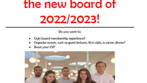 We are looking for next year's board!