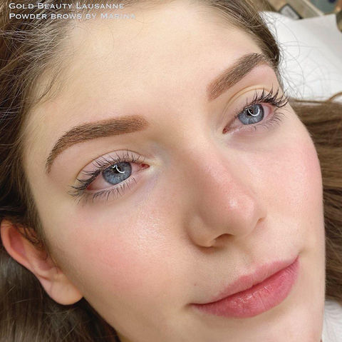 avant/après Sourcils poudrés / powderbrows