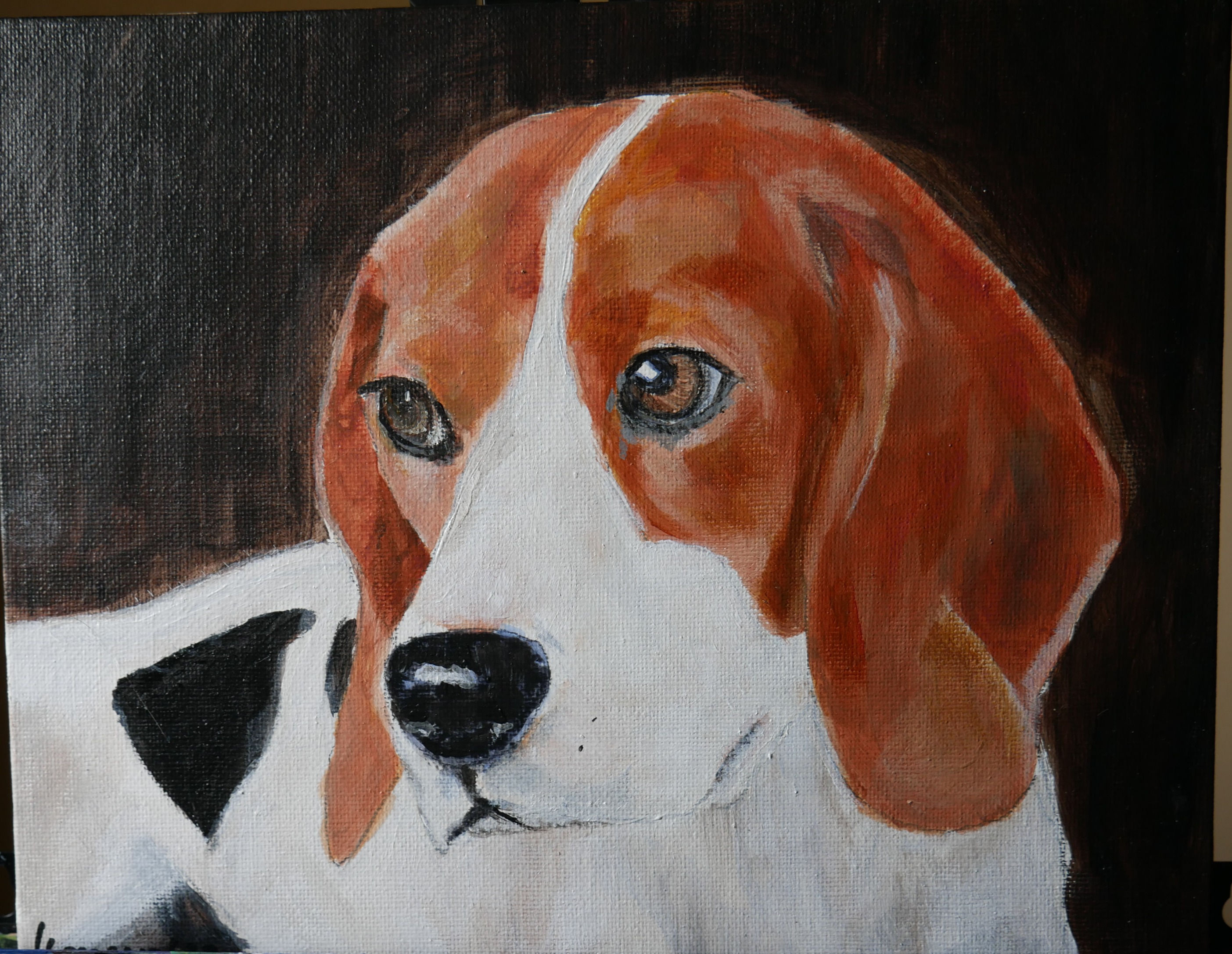 Beagle dog, Acrylic painting, Snoopy
