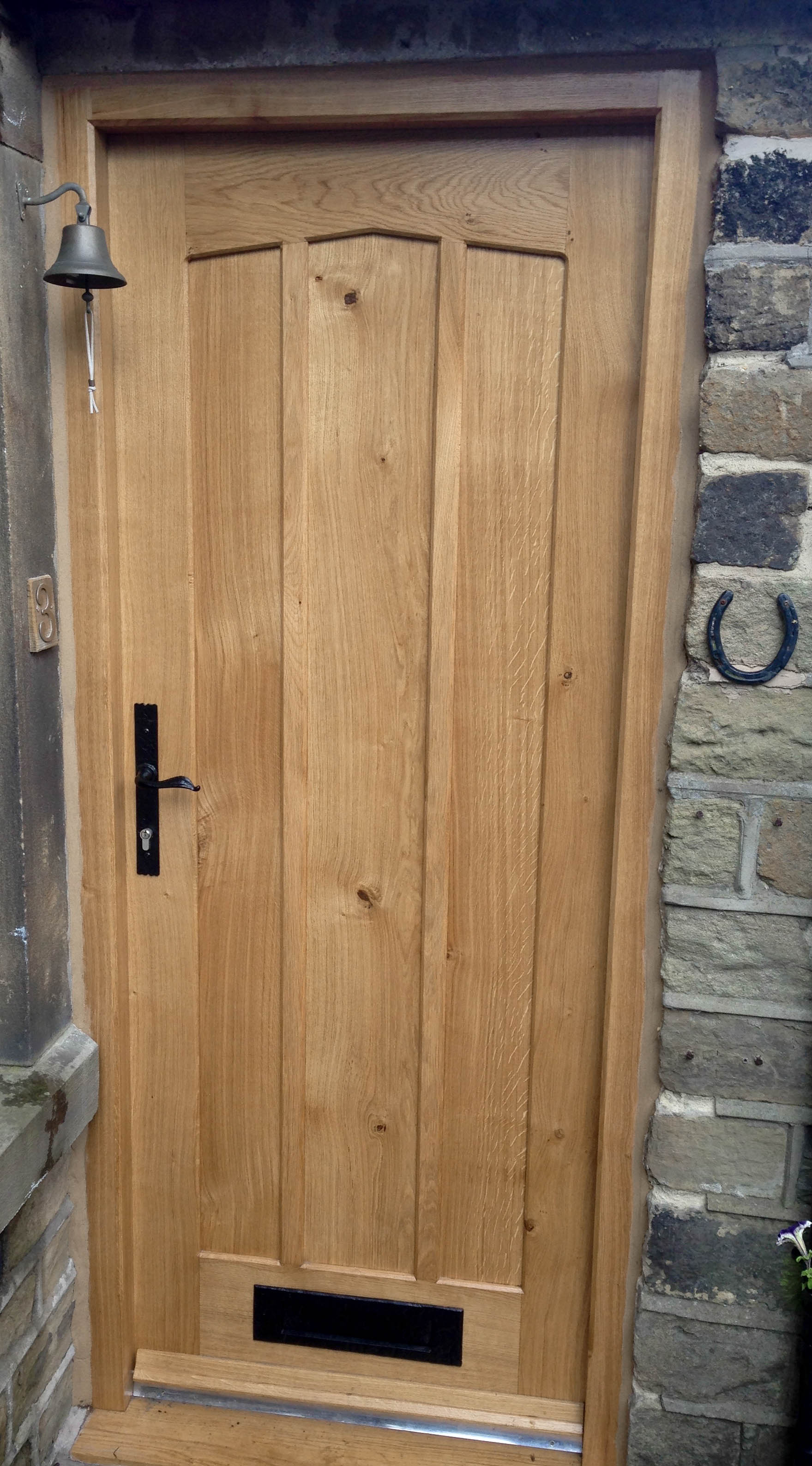Panelled Oak Door with Detail Top