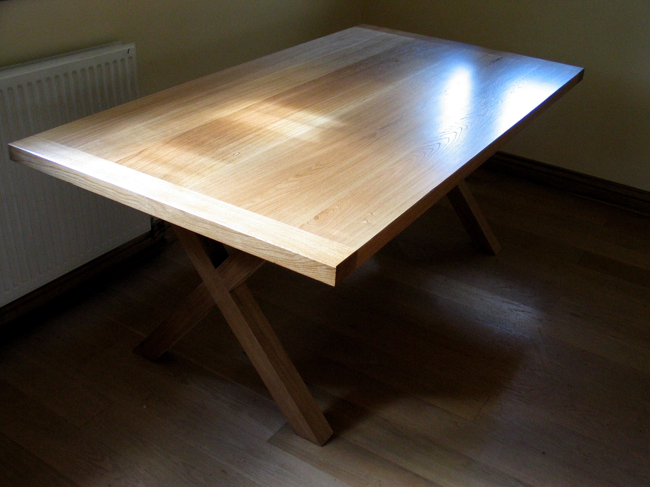 Contemporary Oak Table Top View