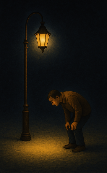 La métaphore du lampadaire illustre le travail d'un coach de vie. Il vous aide à voir ce qui n'est pas éclairé.