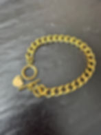 Thumbnail: Bold Curb Bracelet w/ Heart Charm