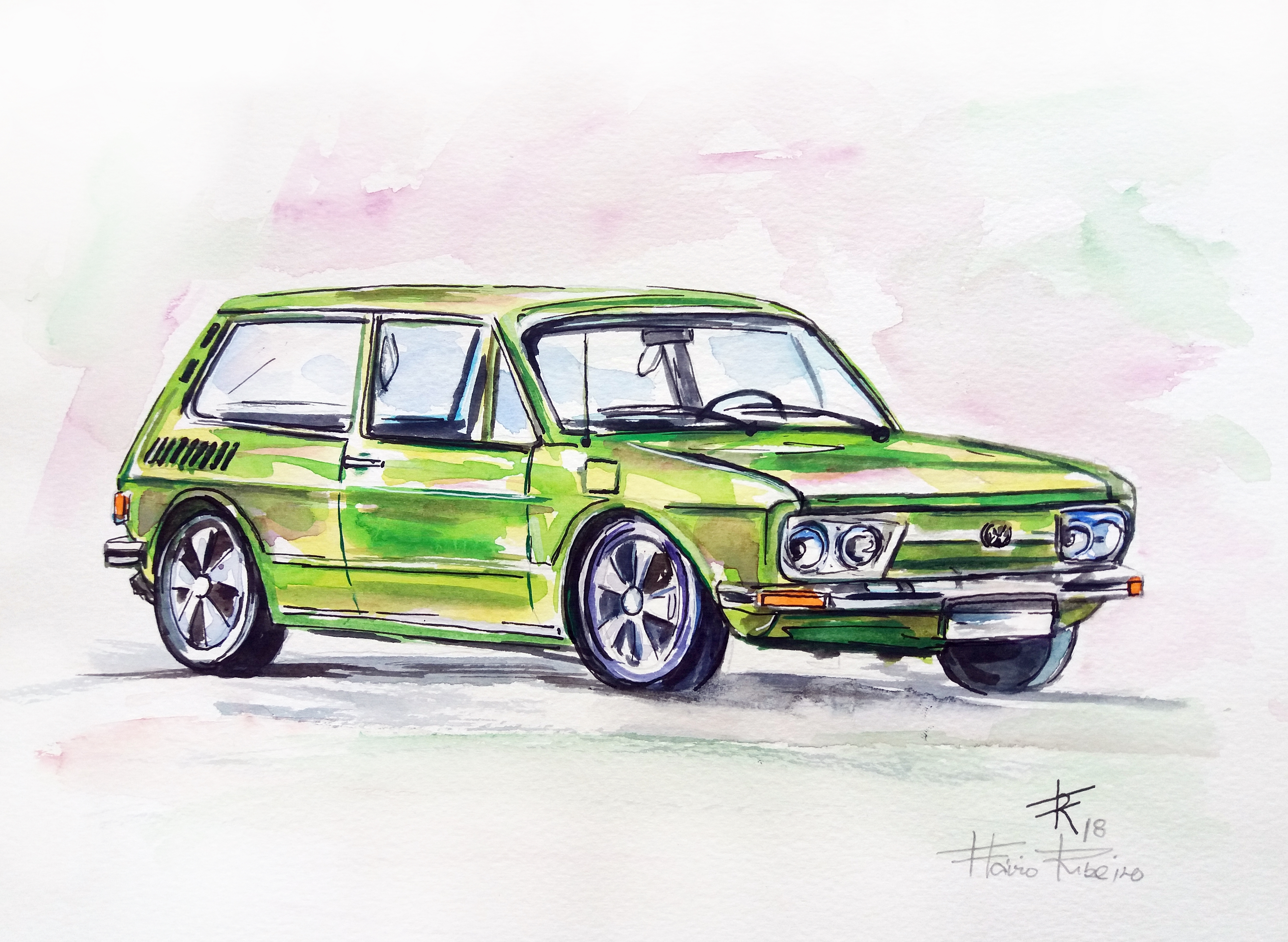 aquarela Brasilia de Flavio Ribeiro