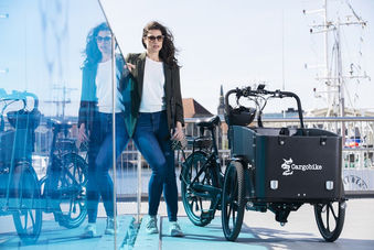 Lastenrad Cargobike e-bike Flex im Einsatz