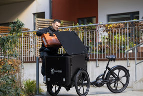 Cargobike of Sweden Lastenrad E-Bike Lastentransport business Box verschließbar