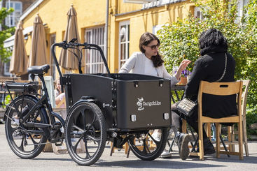 Lastenrad Cargobike e-bike Flex im Einsatz