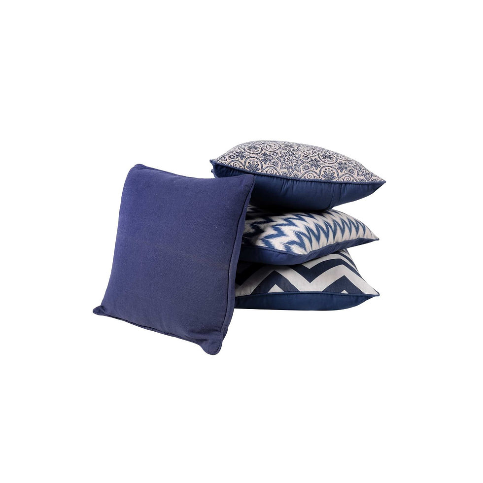 Blue Geo Cushion