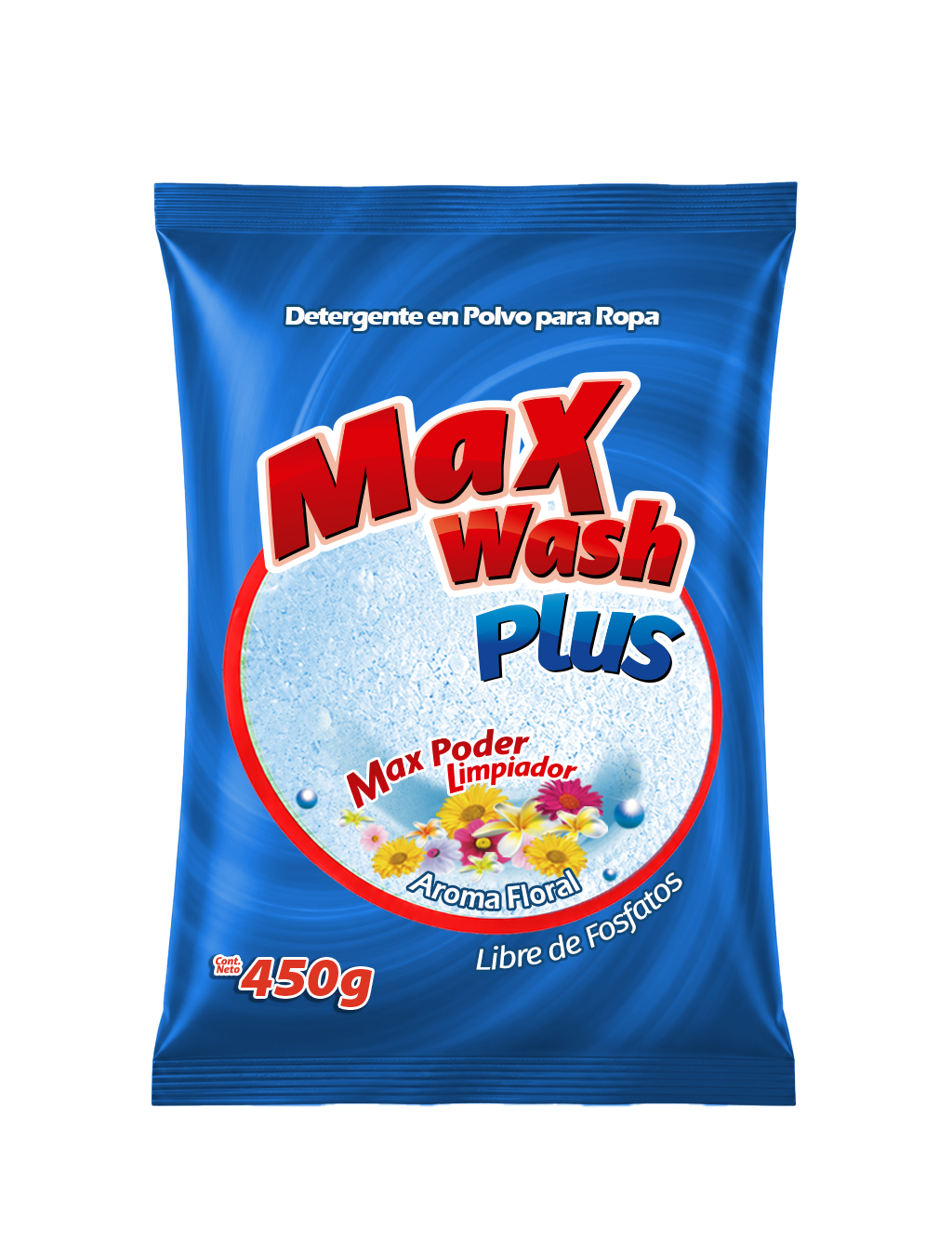 Detergente en Polvo Max Wash Plus 450 G