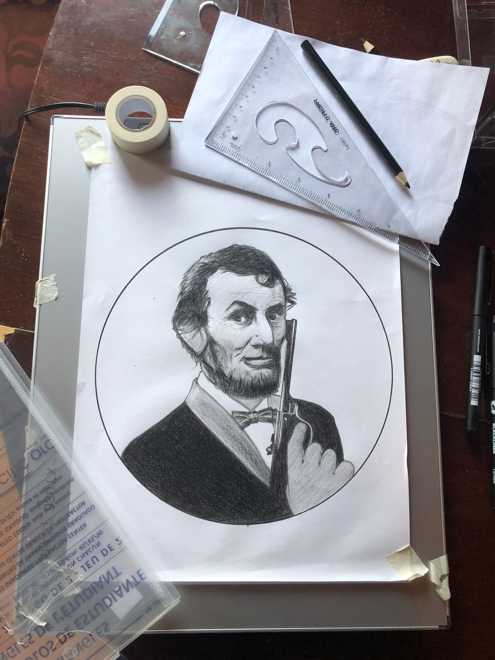Drawing "Double 0 Abe"