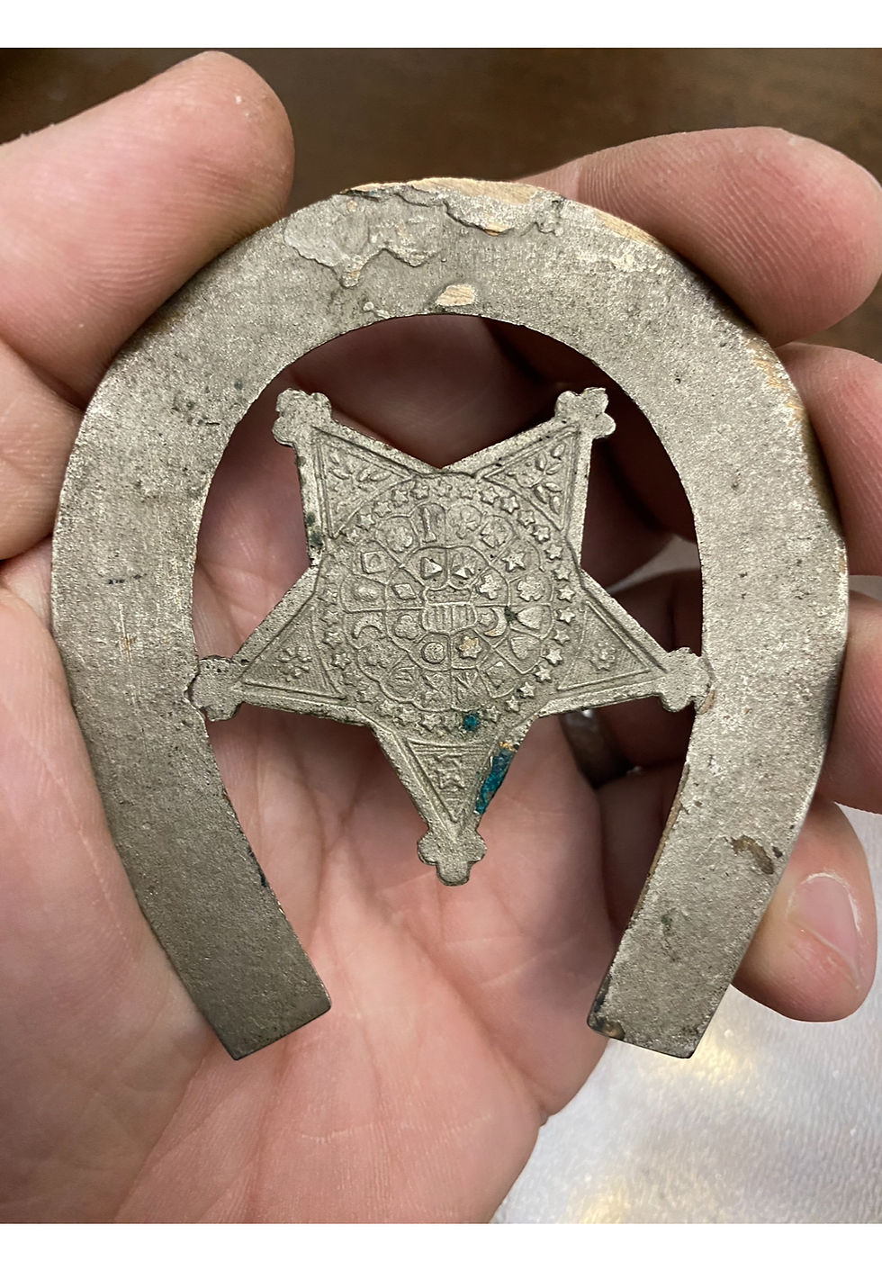 Miniatyrbild: GAR Grand Army of the Republic - GOOD LUCK - Horseshoe