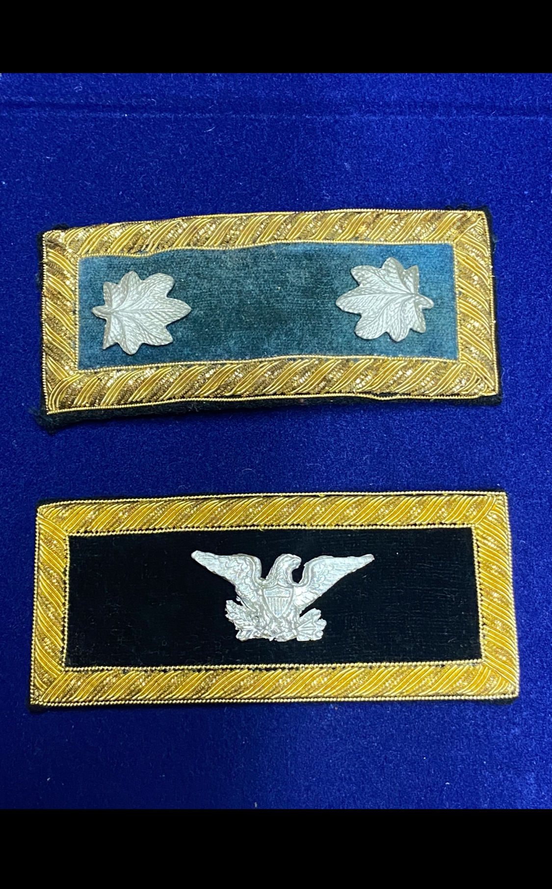 Federal Army Staff Officer Board with Metal Rank