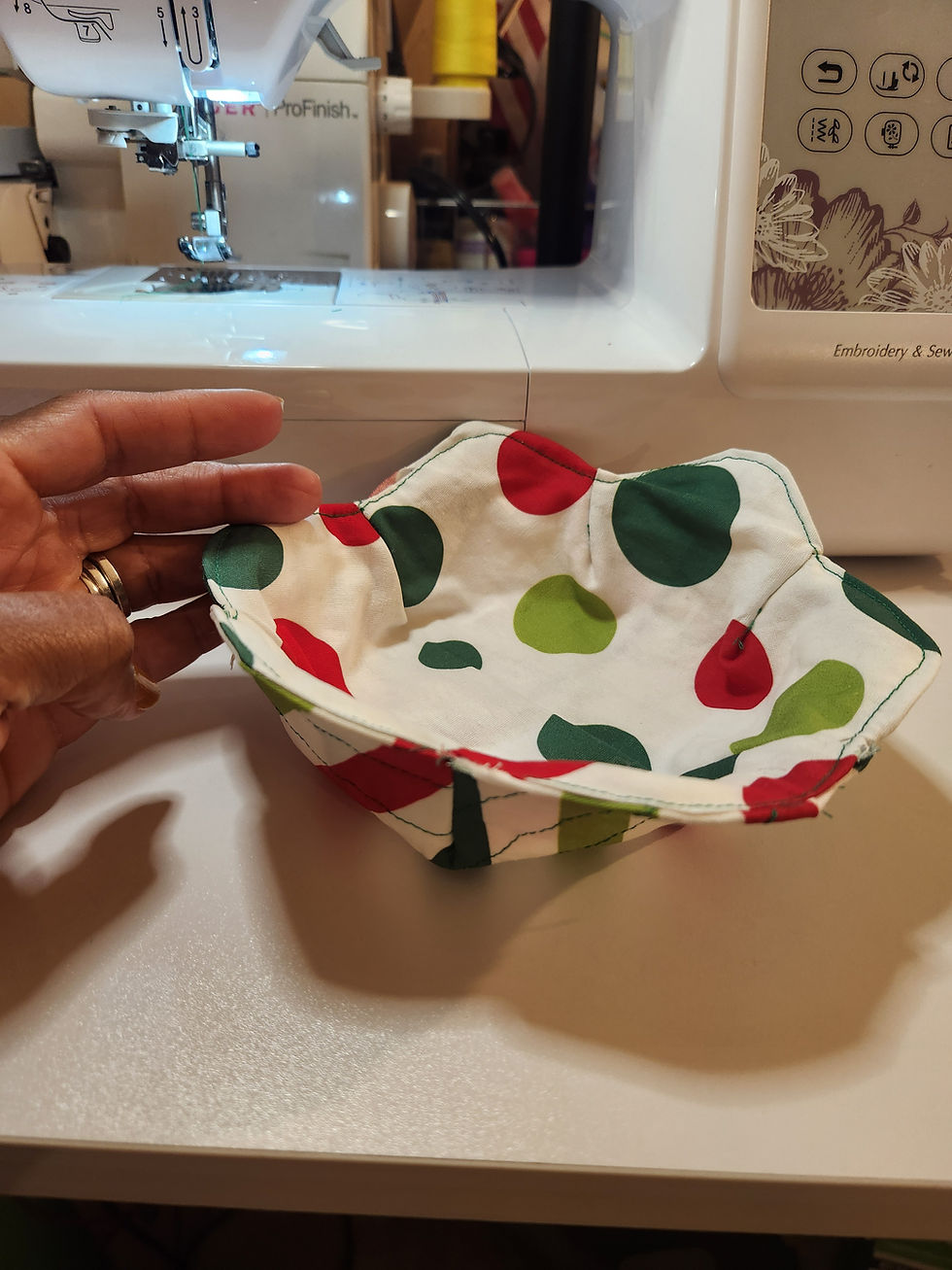Thumbnail: Fabric Flower Bowl Cozy SP150