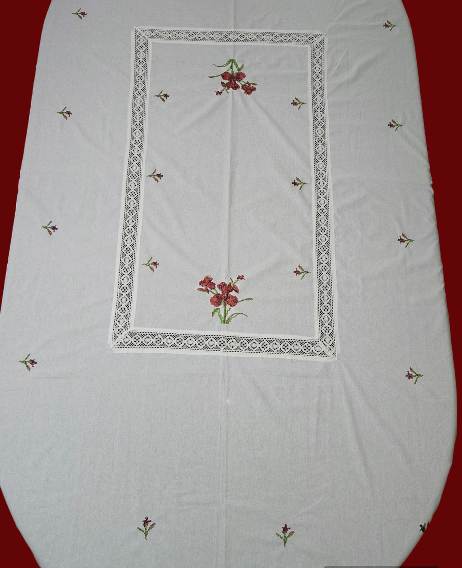 Embroidered table cover 
