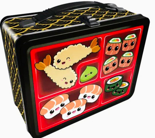 Retro Tin Lunch Box - Sushi