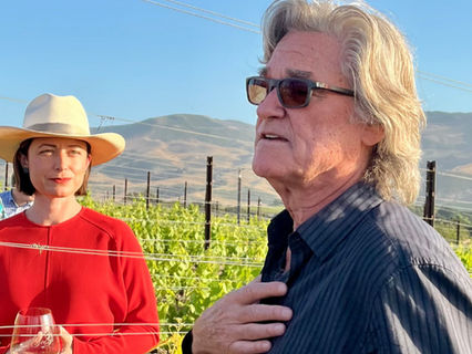 Kurt Russell of GoGi Wines at Groundstar Vineyard in the Sta. Rita Hills AVA, Santa Barbara County, California.