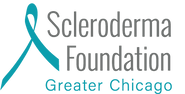 Scleroderma foundation of greater chicago logo with 40 year anniversary icon