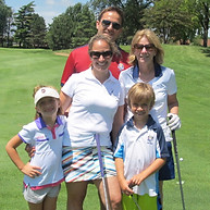 Golfing family holding a fundraiser