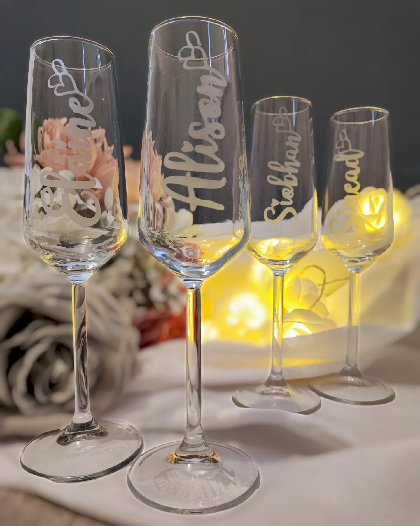 Engraved Champagne Flute