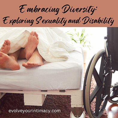couple laying in bed wiht a wheelchair nearby