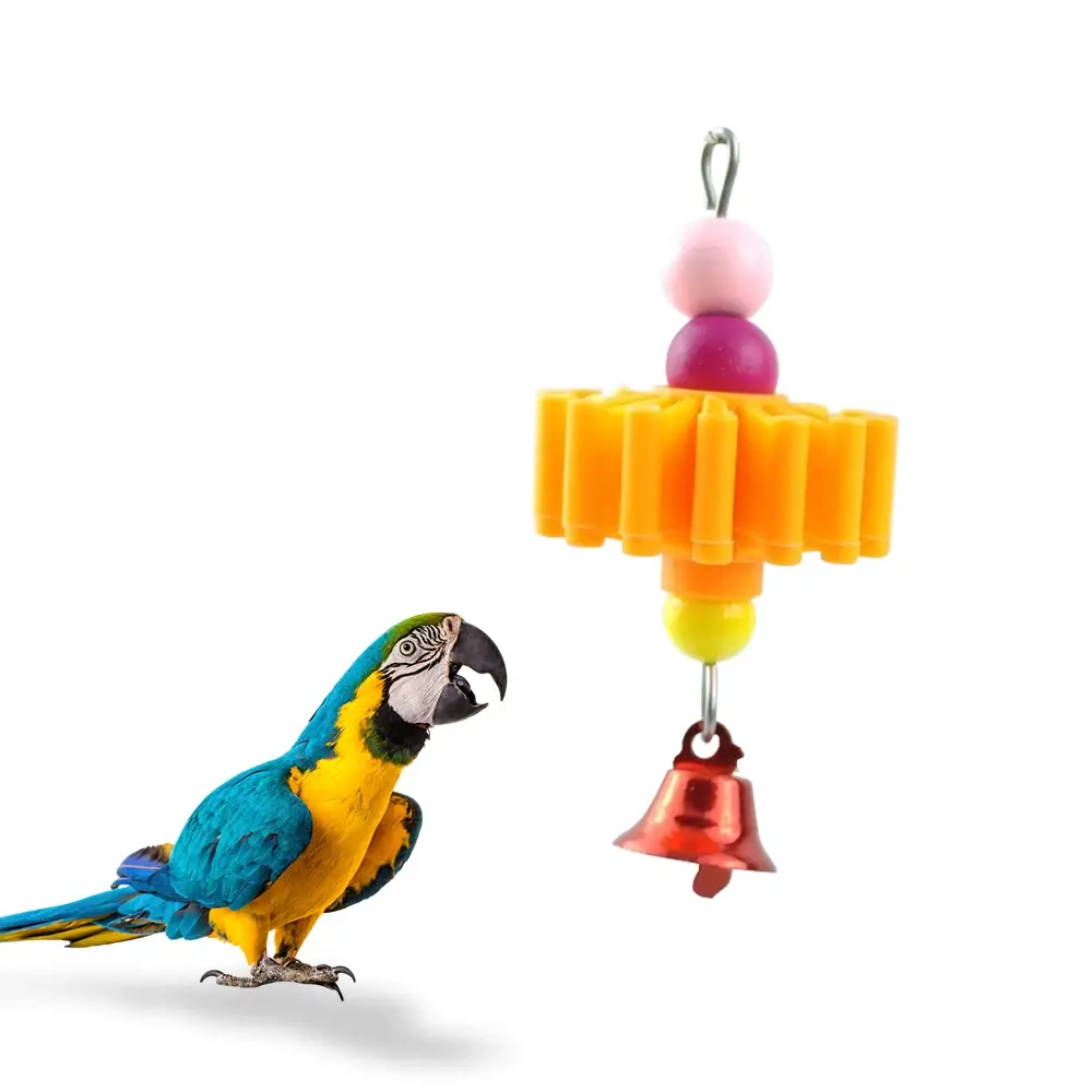 Wooden Durable Birds Chew Toys Large Colorful Toys for Parrot Macaw
