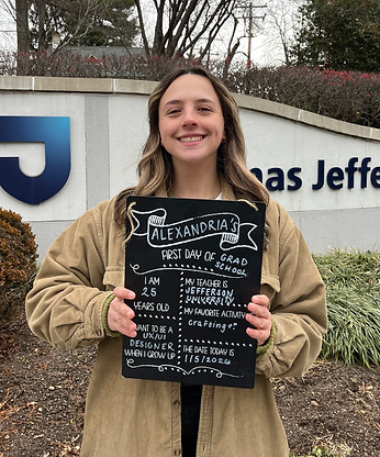 image of myself infant of the Thomas Jefferson University building