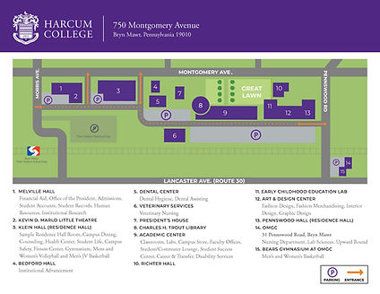Harcum College campus map