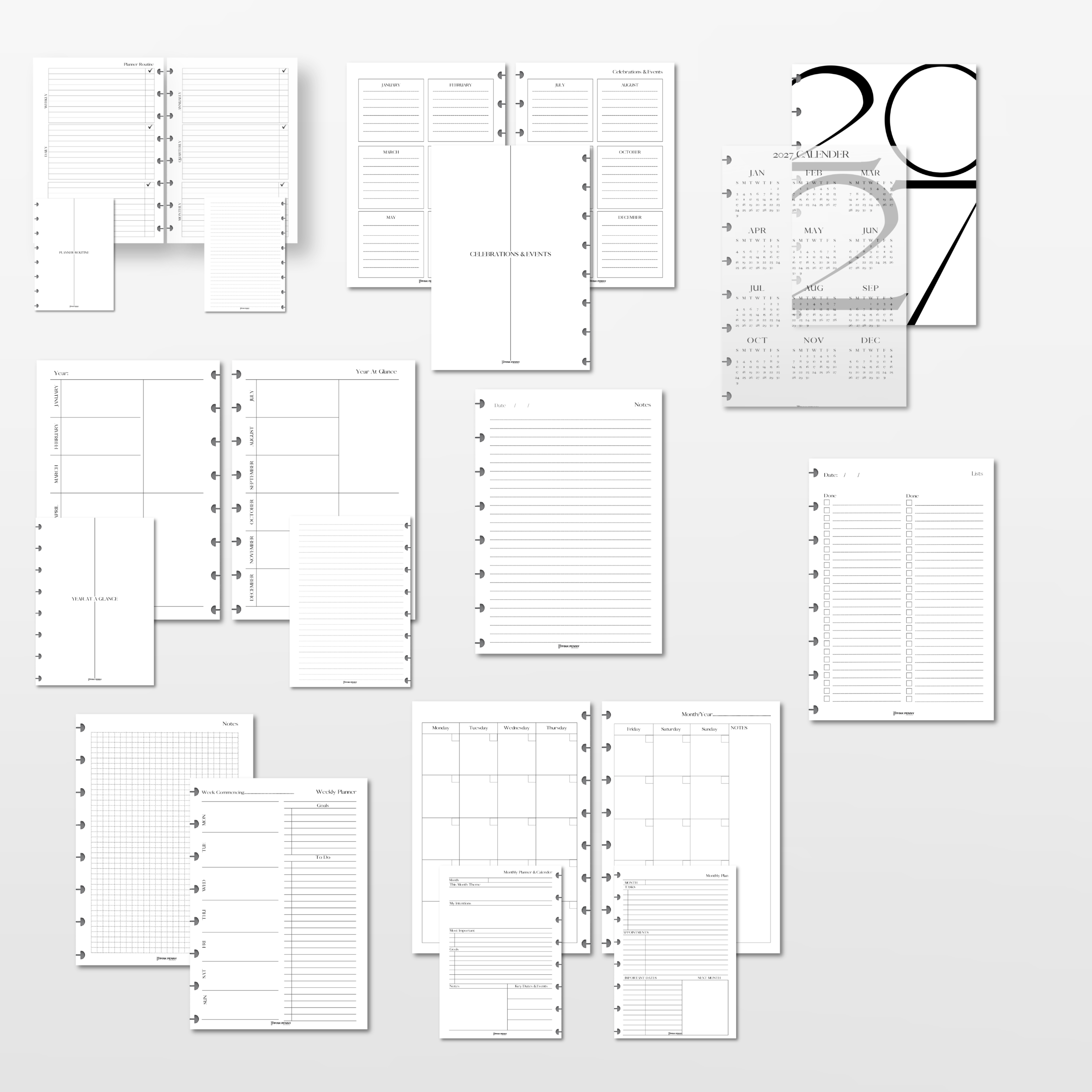 Pink Penny Essential Planner Insert Bundle