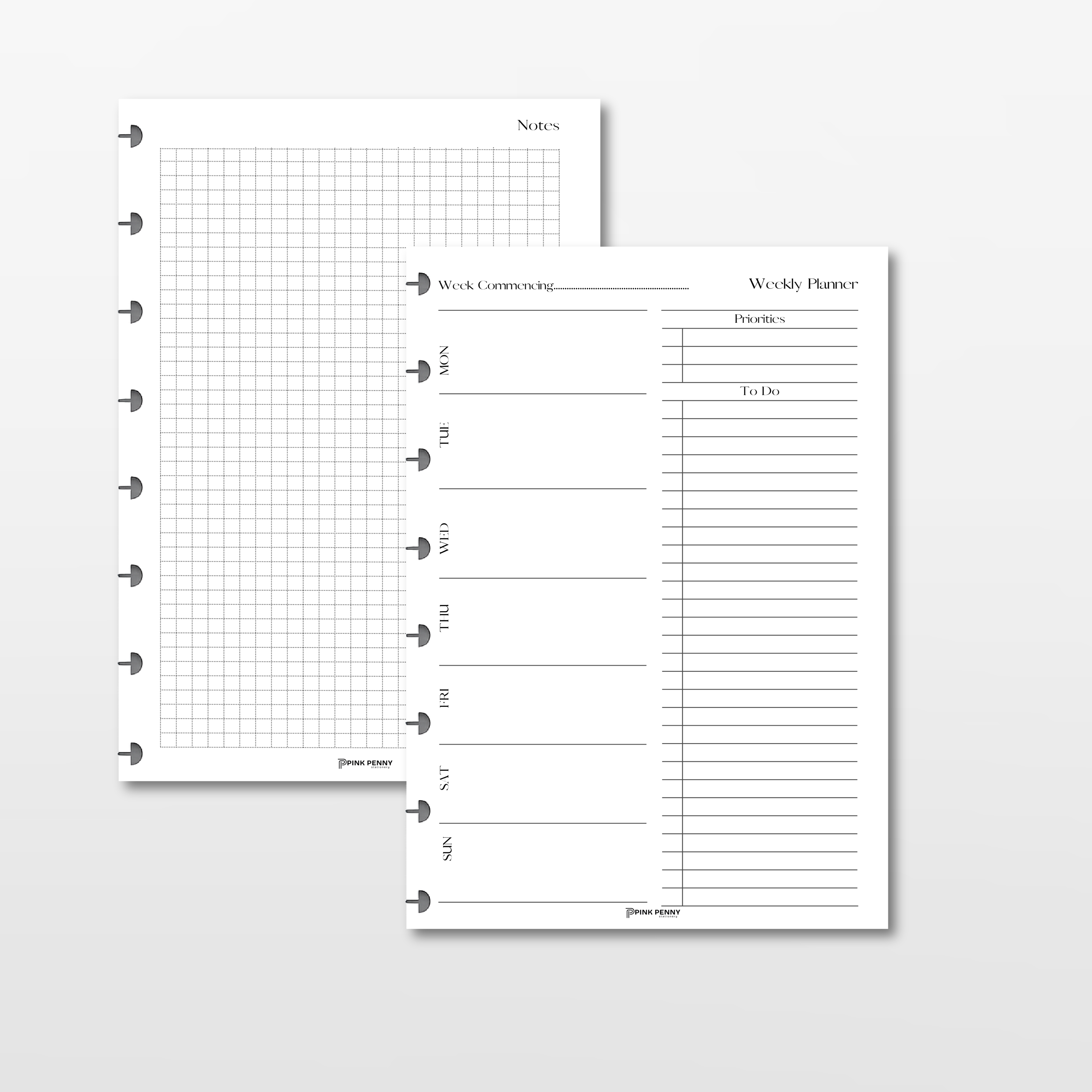 Essential Weekly Planner Insert