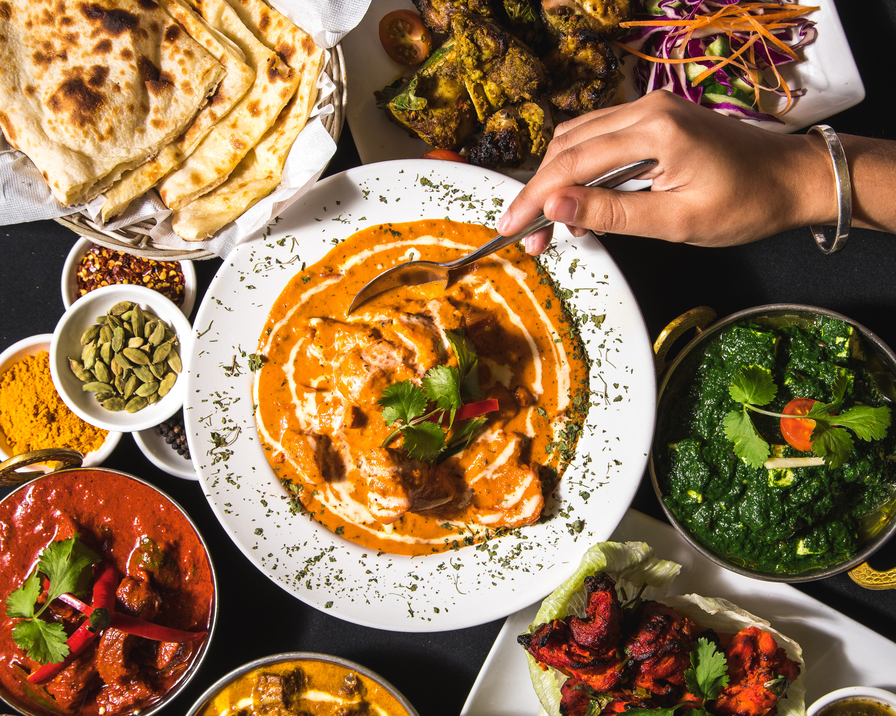 Arranged Food and Objects