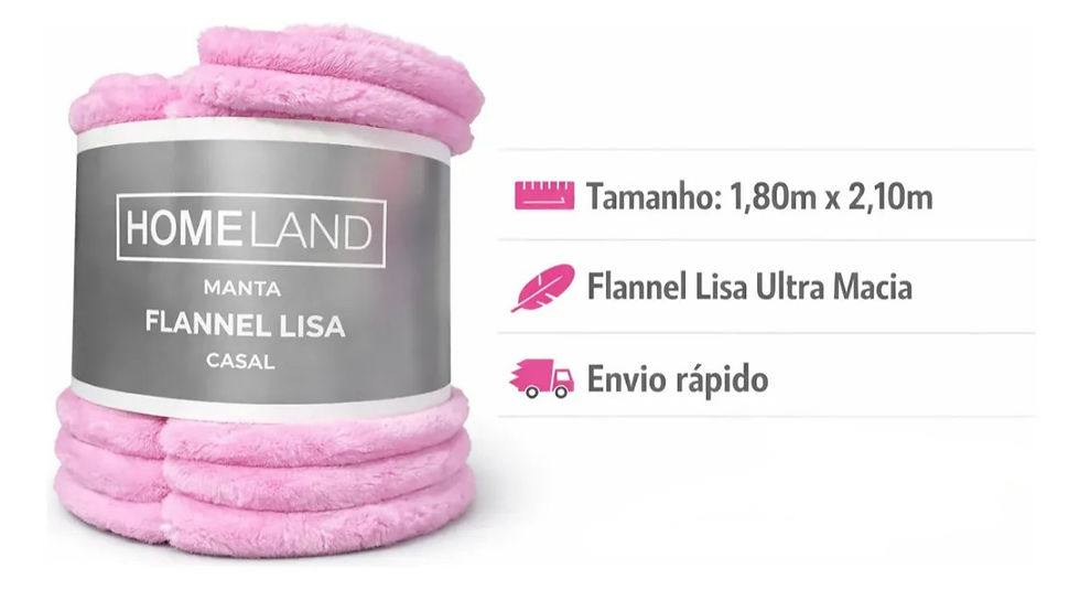 Miniatura: Manta Casal Flannel Lisa Homeland 1.80x2.10 Sort