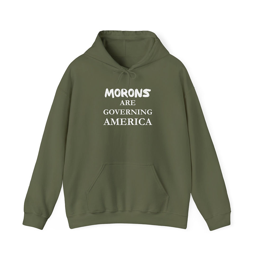 Thumbnail: Morons Are Governing America - Unisex Heavy Blend™ Hooded Sweatshirt