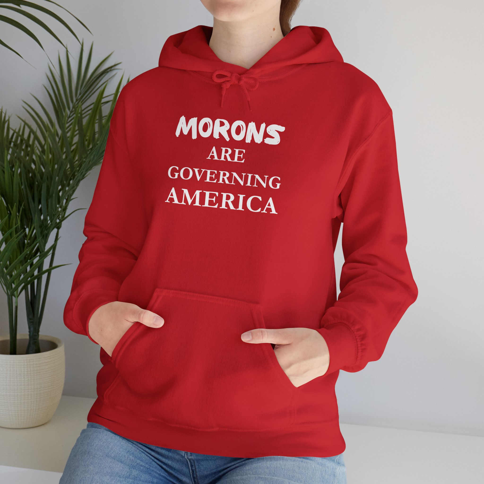 Morons Are Governing America - Unisex Heavy Blend™ Hooded Sweatshirt