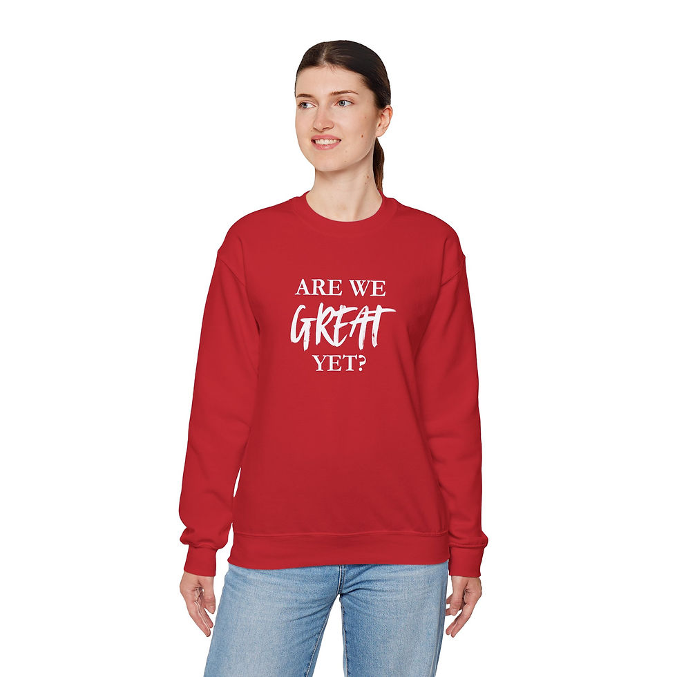 Thumbnail: Are We Great Yet? - Unisex Heavy Blend™ Crewneck Sweatshirt