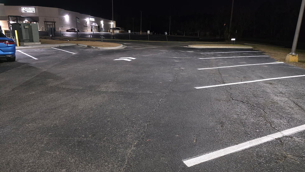 Parking lot at night