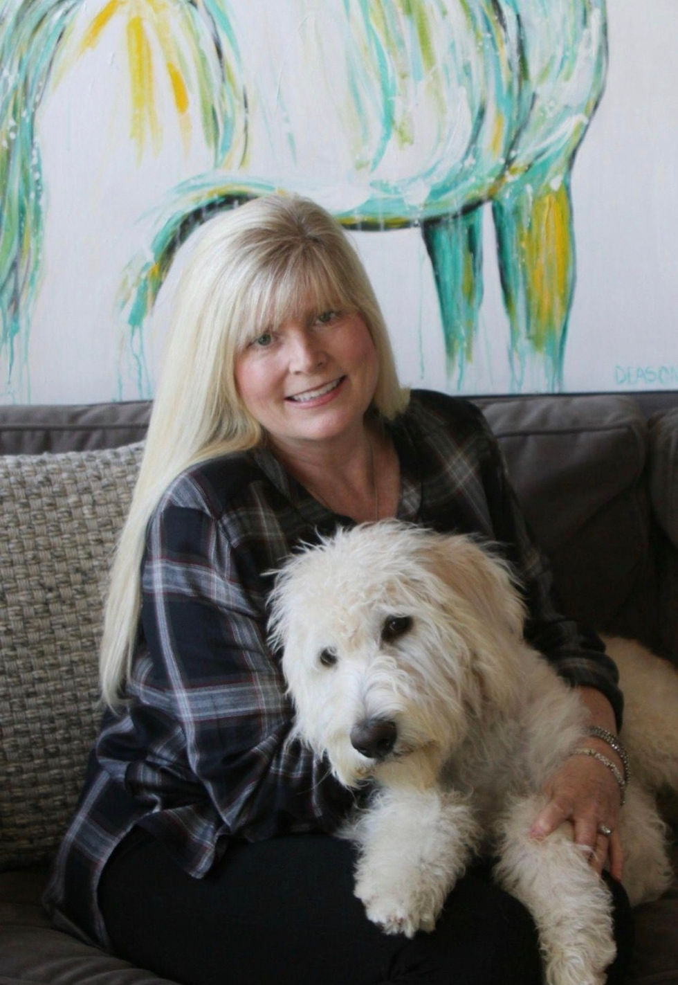 Dina Deason with her Labradoodle