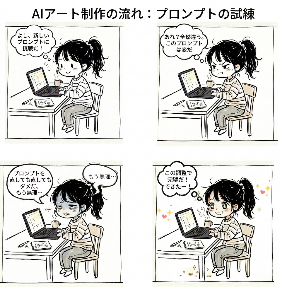 AIアート制作の流れ