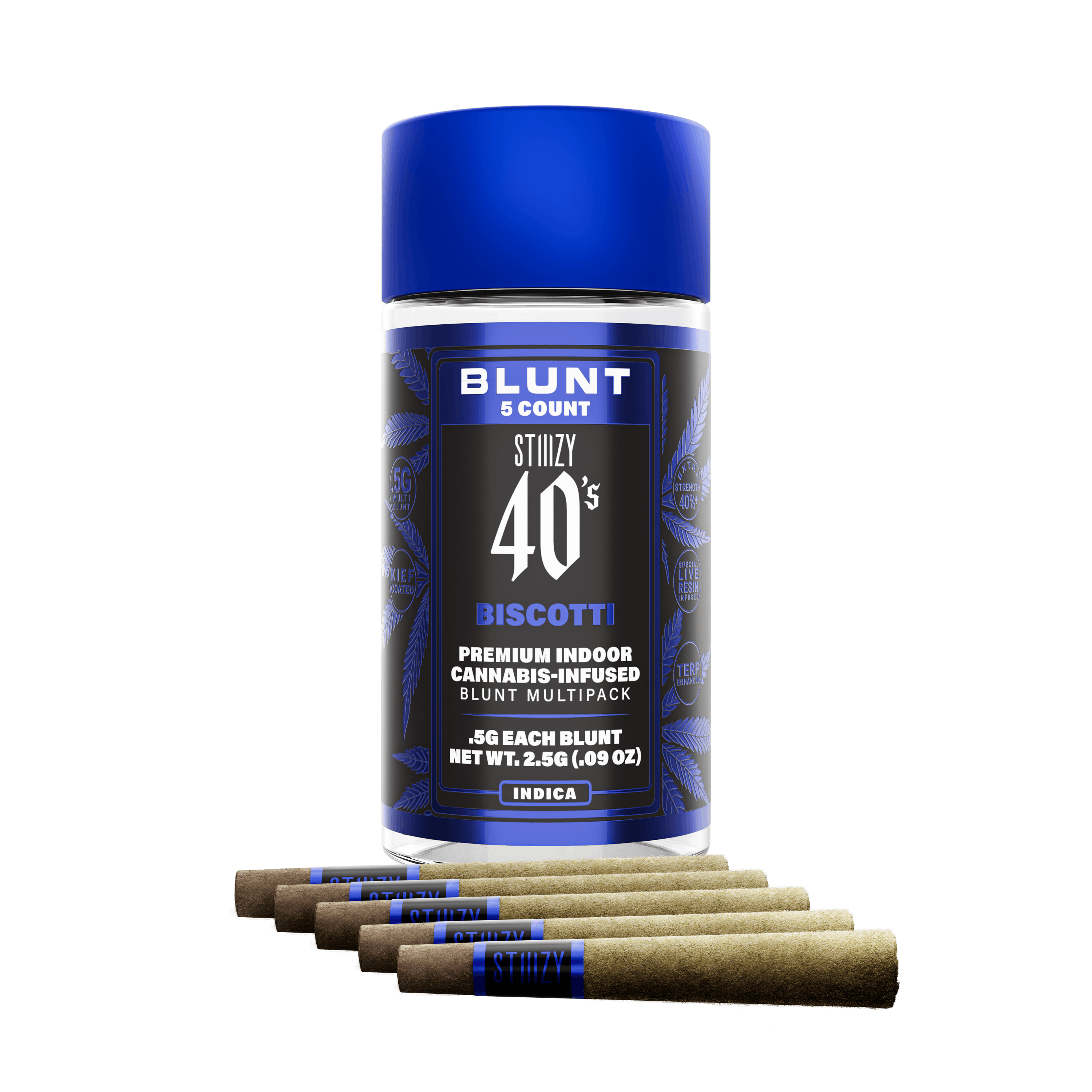 BISCOTTI   .5G 40's Infused Mini Blunt 5 Pack