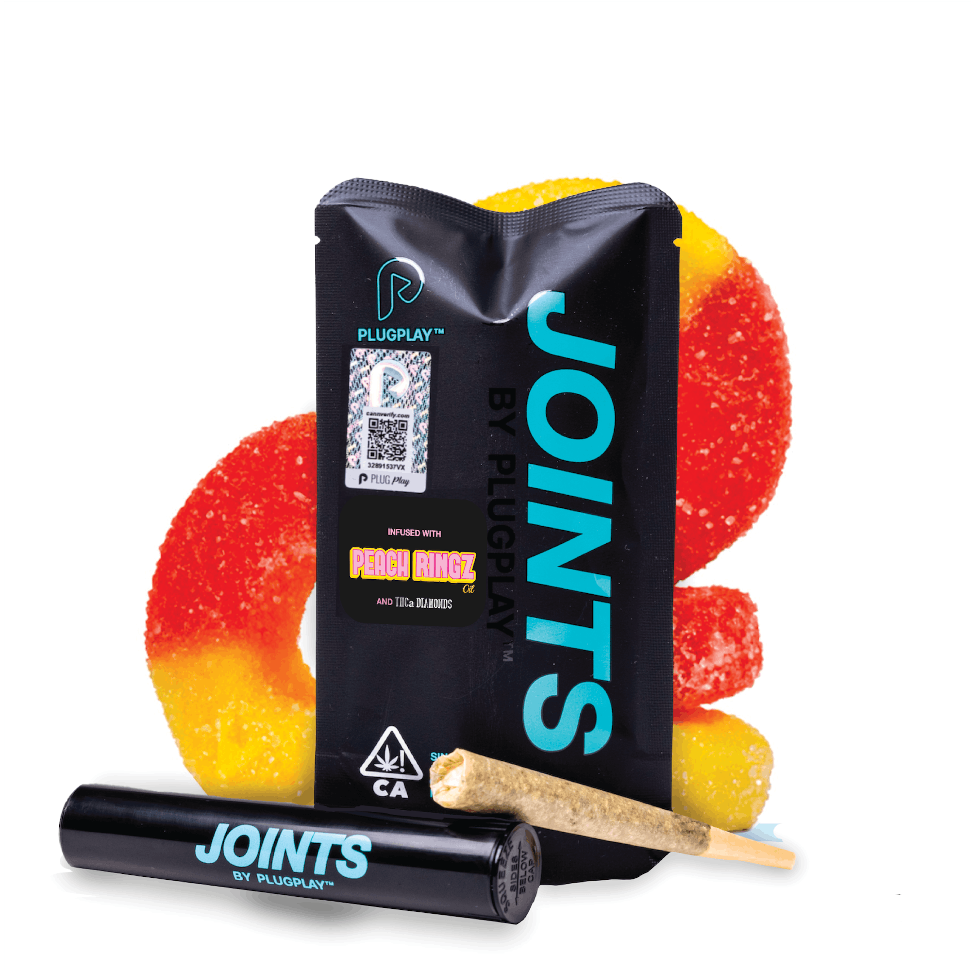 Infused Preroll JOINTS™ by PLUGPLAY™: Peach Ringz