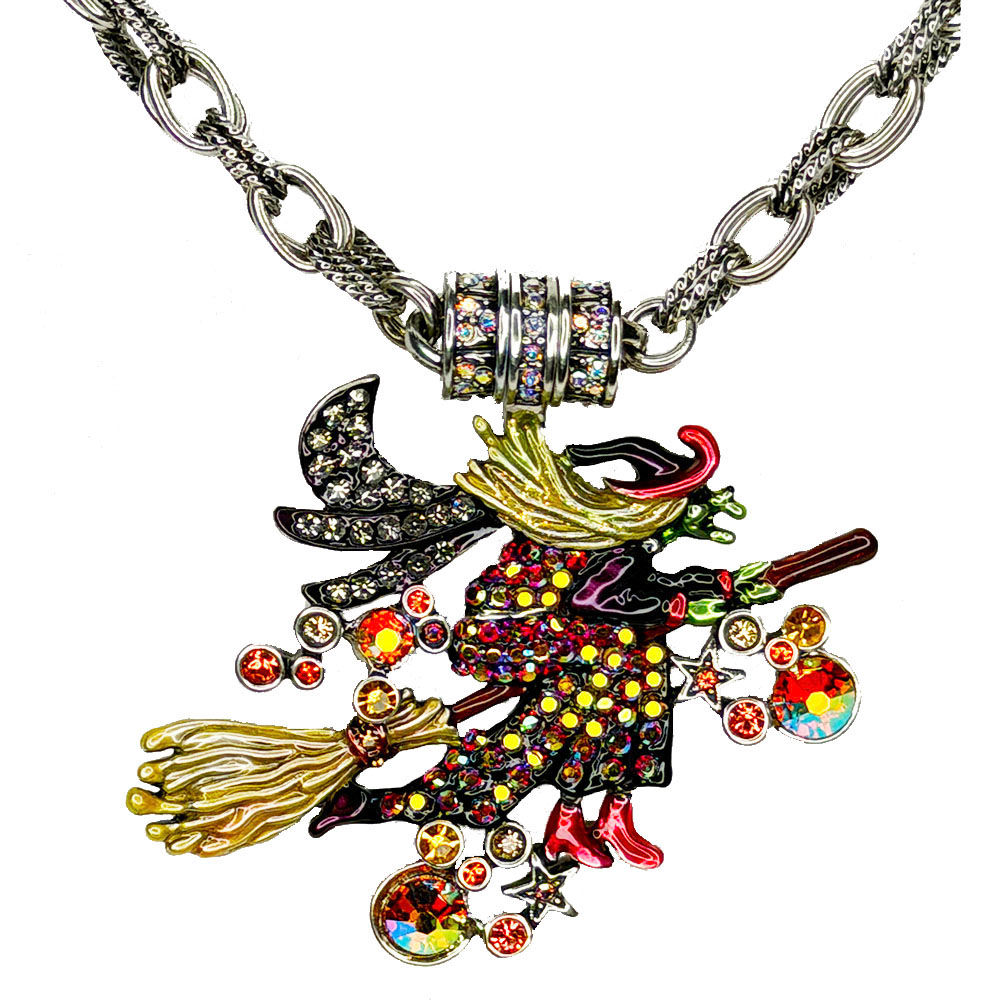 Kirks Folly Spooktacular Season of the Witch Magnetic Necklace silvertone
