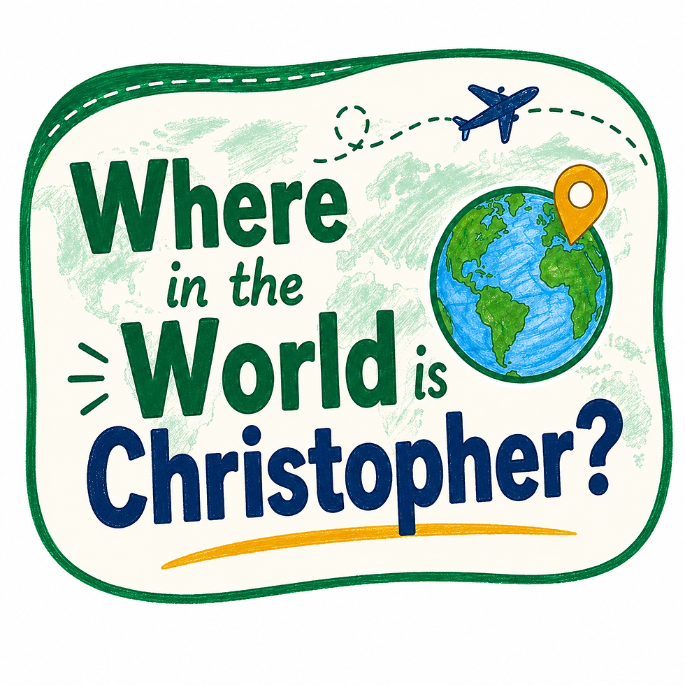 Where in the world is Christopher book series logo