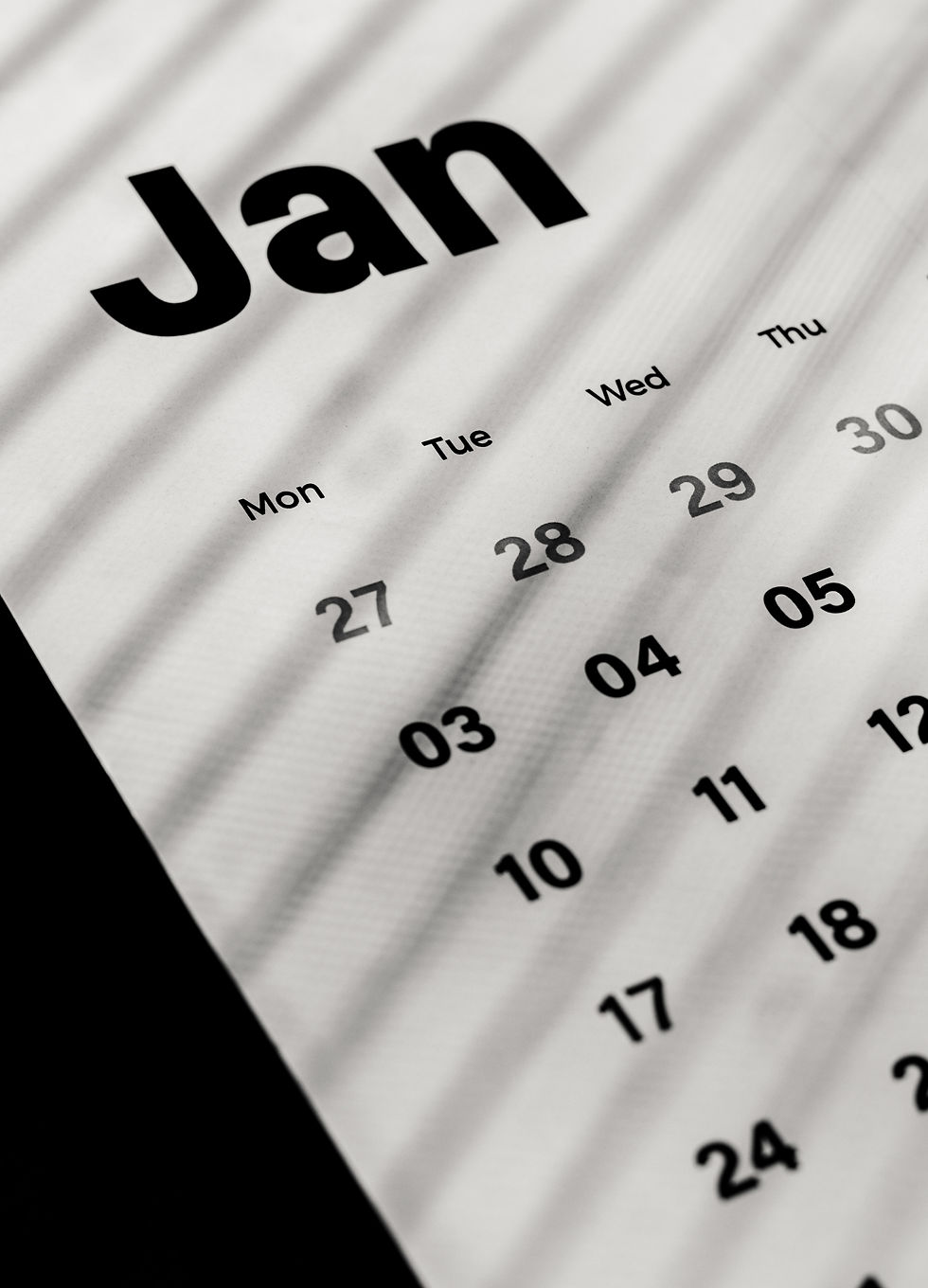 calendar of January