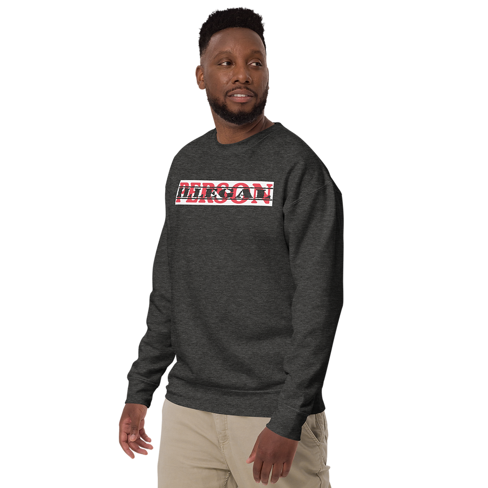 Man in PERSON sweatshirt