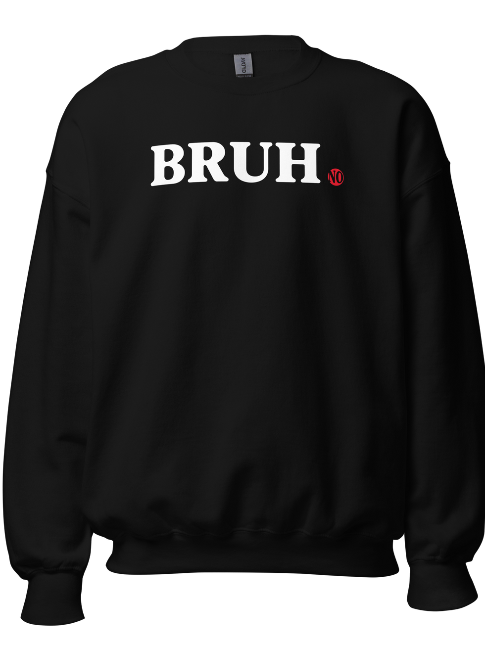 Black 'BRUH' sweatshirt with studded detailing