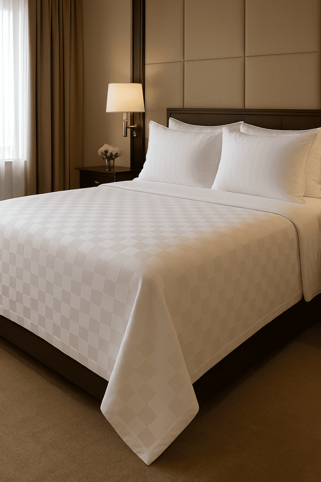 King Size Pique Large Checkerboard Pattern 230x230